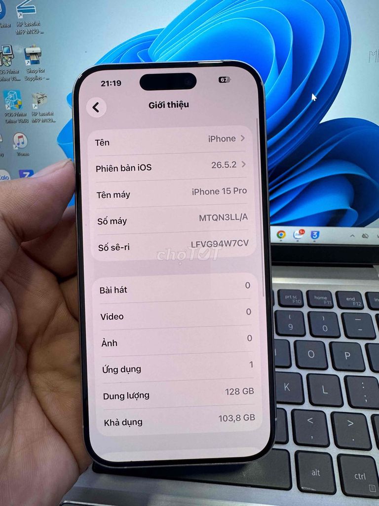 Apple iPhone 15 Pro 128GB Trắng 99%. Mua bán Điện thoại tại Quận 6 Tp Hồ Chí Minh được đăng bởi QUỐC THIÊN BÁN GÓP 0 ĐỒNG  hình 1