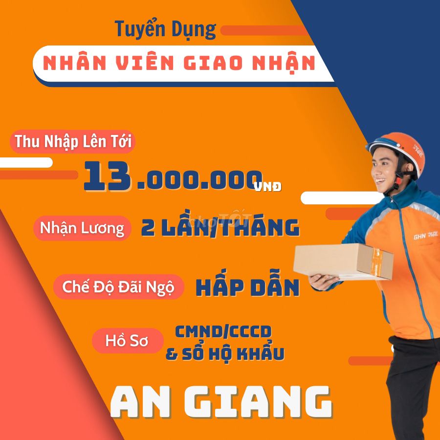 [ AN GIANG ] TUYỂN SHIPPER MỨC LƯƠNG HẤP DẪN