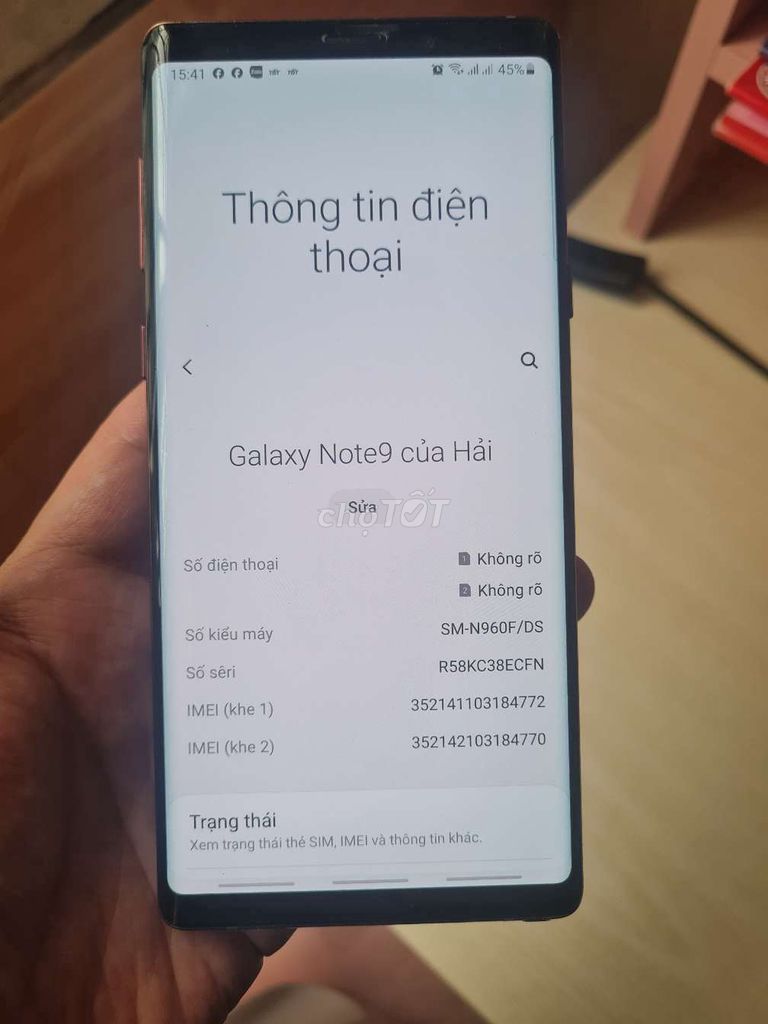 Samsung Galaxy Note 9 128GB Đồng. Mua bán Điện thoại tại Quận Đống Đa Hà Nội được đăng bởi Minh hải hình 1