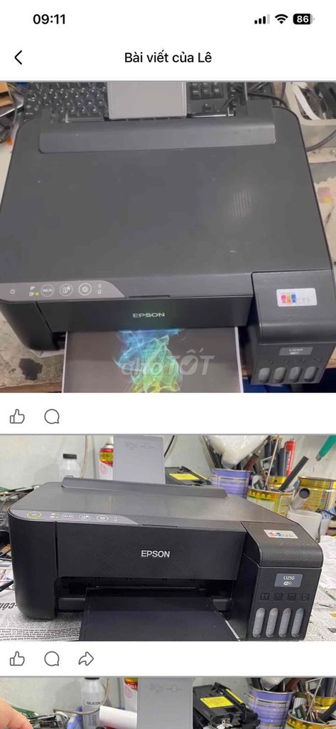Máy in màu Epson EcoTank L1250. Mua bán Đồ dùng văn phòng tại Thành phố Cà Mau Cà Mau được đăng bởi Máy Văn Phòng Lê Kim Cà Mau hình 1