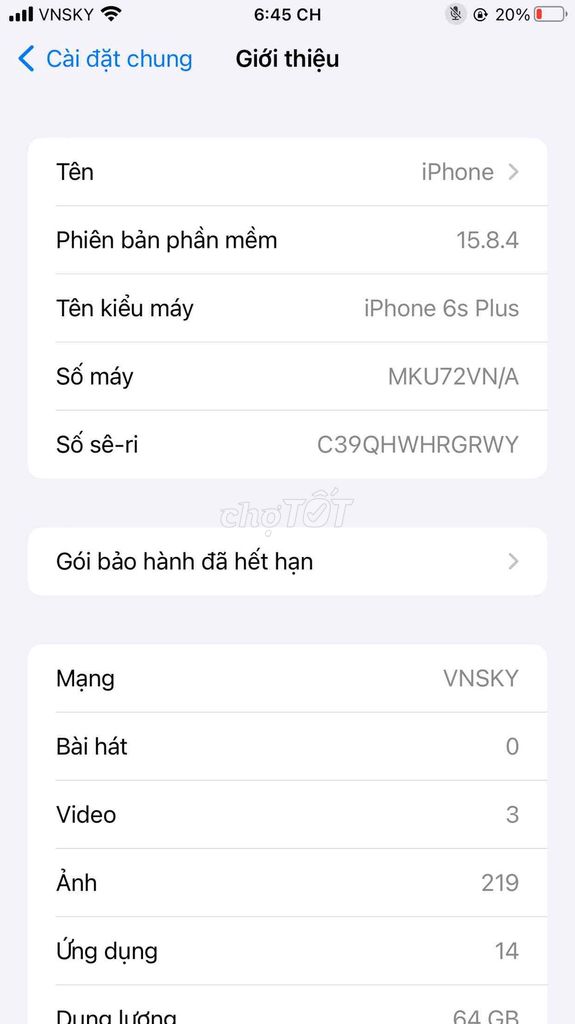 Apple iPhone 6s Plus 64GB. Mua bán Điện thoại tại Quận Cái Răng Cần Thơ được đăng bởi Hoàng Nam hình 1
