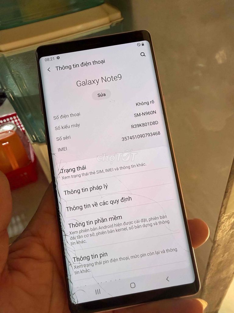 Samsung Note 9 xanh  Hàn Quốc, Grab ok. Mua bán Điện thoại tại Quận Cẩm Lệ Đà Nẵng được đăng bởi Mylinh hình 1