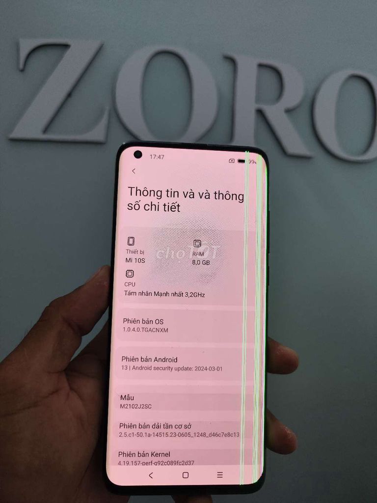 Xiaomi Mi 10S 8GB/256GB Xám. Mua bán Điện thoại tại Thành phố Sóc Trăng Sóc Trăng được đăng bởi ZORO CHUYÊN SỌC hình 1