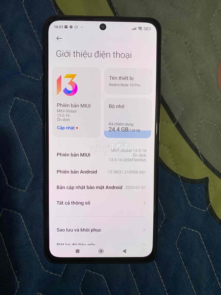 Xiaomi Redmi Note 10 Pro 128GB Cam. Mua bán Điện thoại tại Quận Bình Tân Tp Hồ Chí Minh được đăng bởi lê quốc chương hình 1