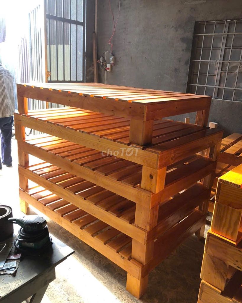 Giường pallet Gỗ sấy . Mua bán Giường, chăn ga gối nệm tại Thành phố Biên Hòa Đồng Nai được đăng bởi kho nệm thuận phát hình 1