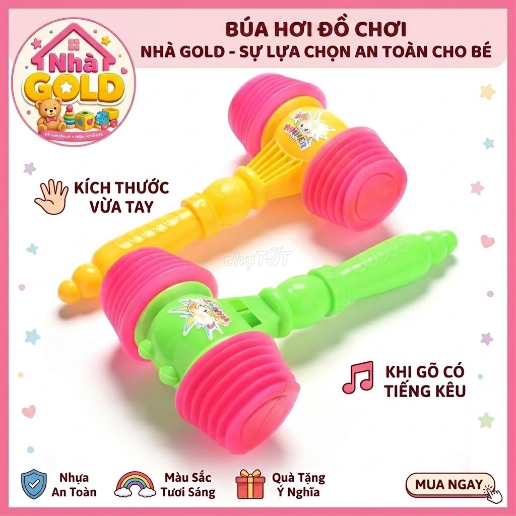 Đồ chơi búa hơi đập kêu bíp bíp. Mua bán Sở thích khác tại Quận 12 Tp Hồ Chí Minh được đăng bởi Đồ Chơi Nhà Gold hình 1