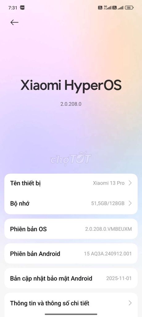 Xiaomi 13 Pro 128GB Xám. Mua bán Điện thoại tại Huyện Châu Thành Bến Tre được đăng bởi ngoc that hình 1