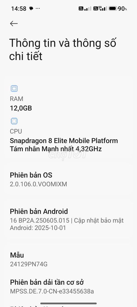 Xiaomi Mi 15 256GB gl. Mua bán Điện thoại tại Huyện Bàu Bàng Bình Dương được đăng bởi hủ tiếu hình 1