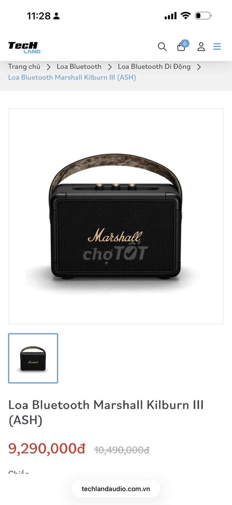 Loa Bluetooth Marshall Kilburn III Đen. Mua bán Tivi, Âm thanh tại Quận Ngô Quyền Hải Phòng được đăng bởi duong xuan viet hình 1