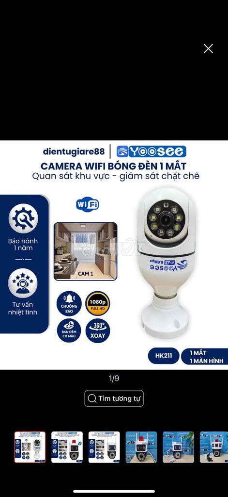 Camera Wifi Yoosee 6Mp siêu nét - quay 360 độ