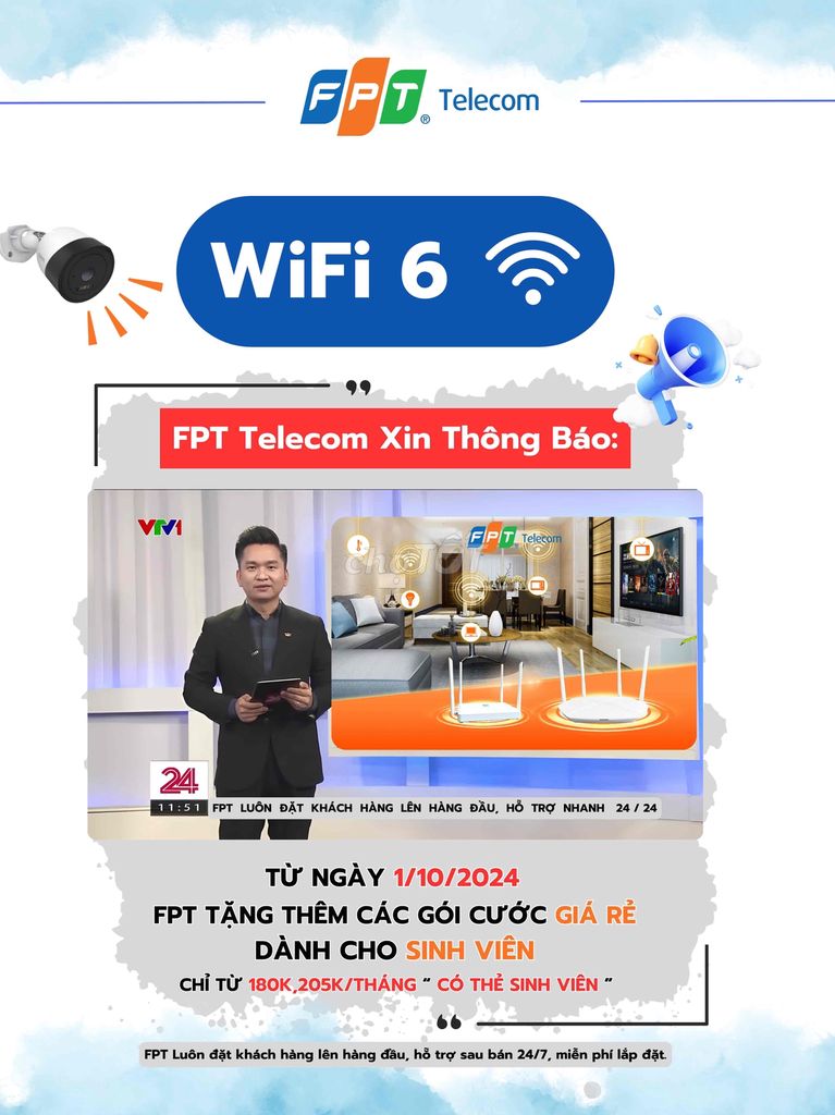 Gói cước WiFi 6 dành cho SV