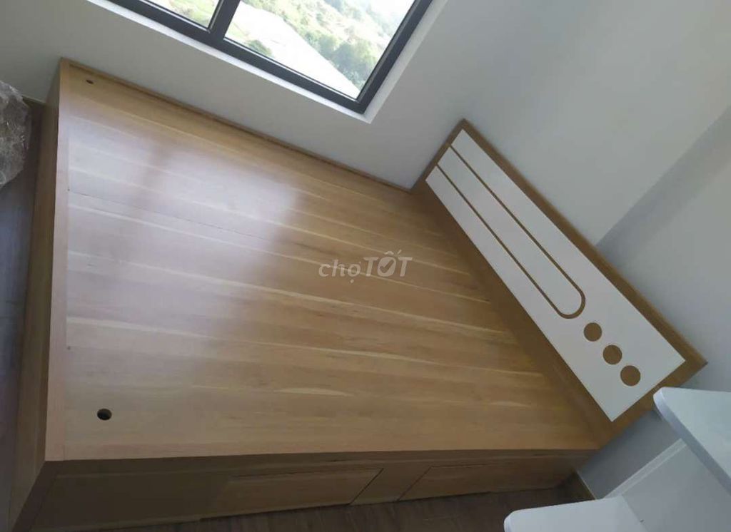 GIƯỜNG GỖ CÔNG NGHIỆP MDF 1M8*2M CÓ HỘP KÉO