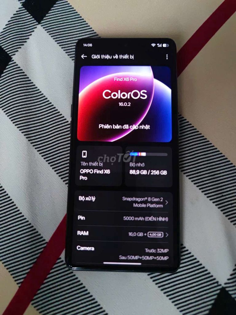OPPO Find X6 Pro 256GB Đen. Mua bán Điện thoại tại Huyện Chợ Gạo Tiền Giang được đăng bởi Tran nguyen hình 1