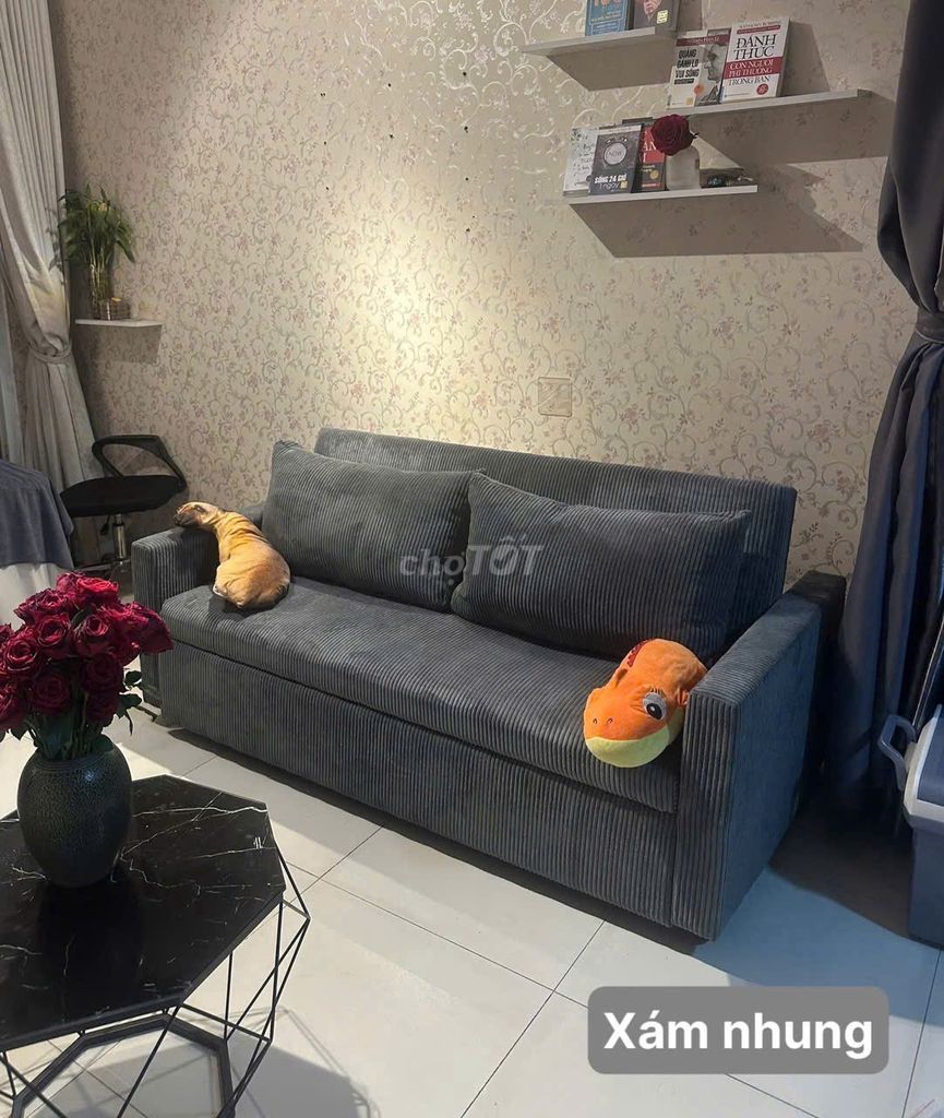 Ghế sofa giường vải Xám 1m8x1m8. Mua bán Giường, chăn ga gối nệm tại Thành phố Biên Hòa Đồng Nai được đăng bởi Đặng Duy Đông hình 1