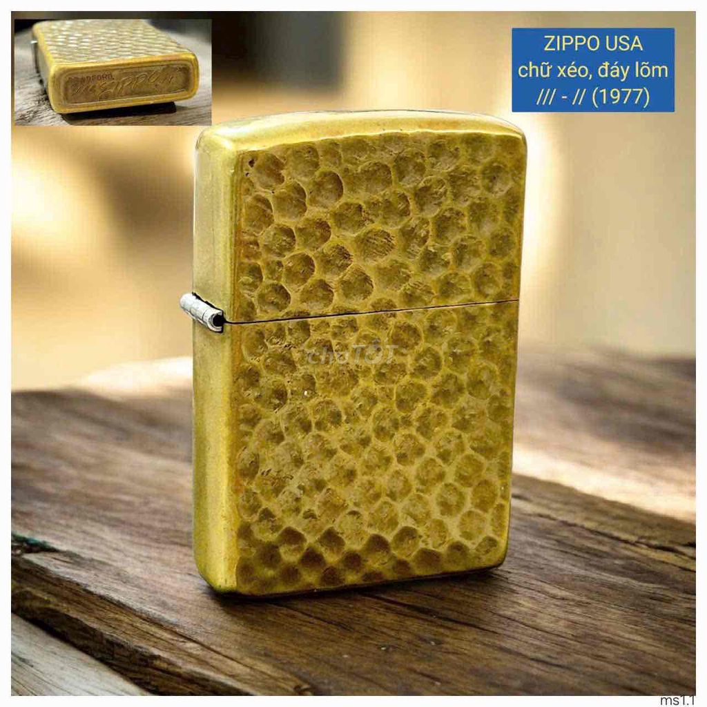 Bật lửa Zippo Đồng Vàng 1977. Mua bán Đồ sưu tầm, đồ cổ tại Thành phố Rạch Giá Kiên Giang được đăng bởi Đức Bảo Trần hình 1
