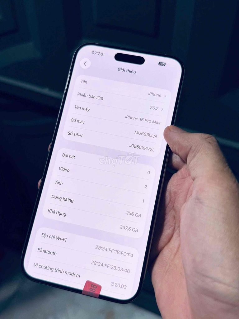 Apple iPhone 15 Pro Max 256GB Bạc. Mua bán Điện thoại tại Huyện Tri Tôn An Giang được đăng bởi My Store  hình 1