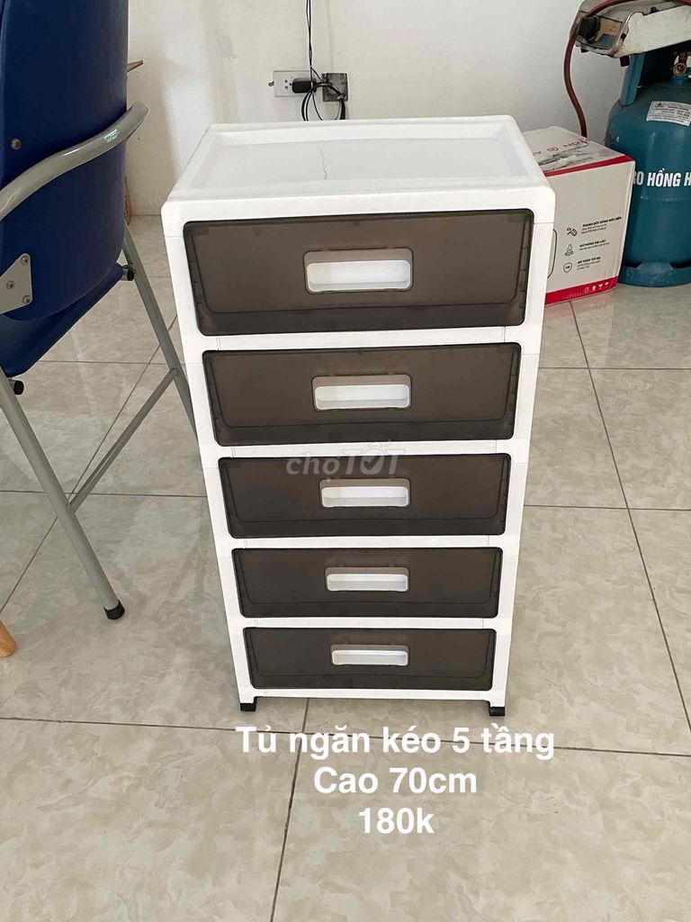 Tủ ngăn kéo nhựa 5 tầng Trắng, Nâu cũ. Mua bán Tủ, kệ gia đình tại Quận Hoàng Mai Hà Nội được đăng bởi Ngân Trang hình 1