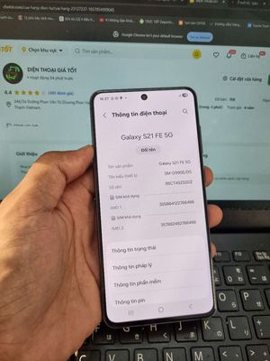 SAMSUNG S21 FE 8GB.256GB EXYNOS 2100 ZIN FULL CN