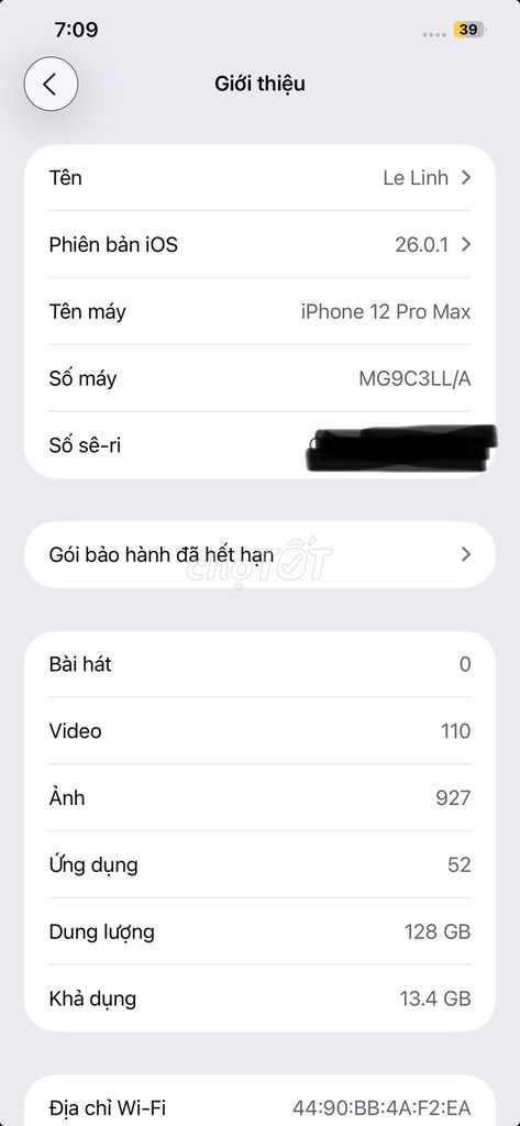 iPhone 12 Pro Max 128GB Trắng. Mua bán Điện thoại tại Quận Đống Đa Hà Nội được đăng bởi Khuc Ngoc Huy hình 1