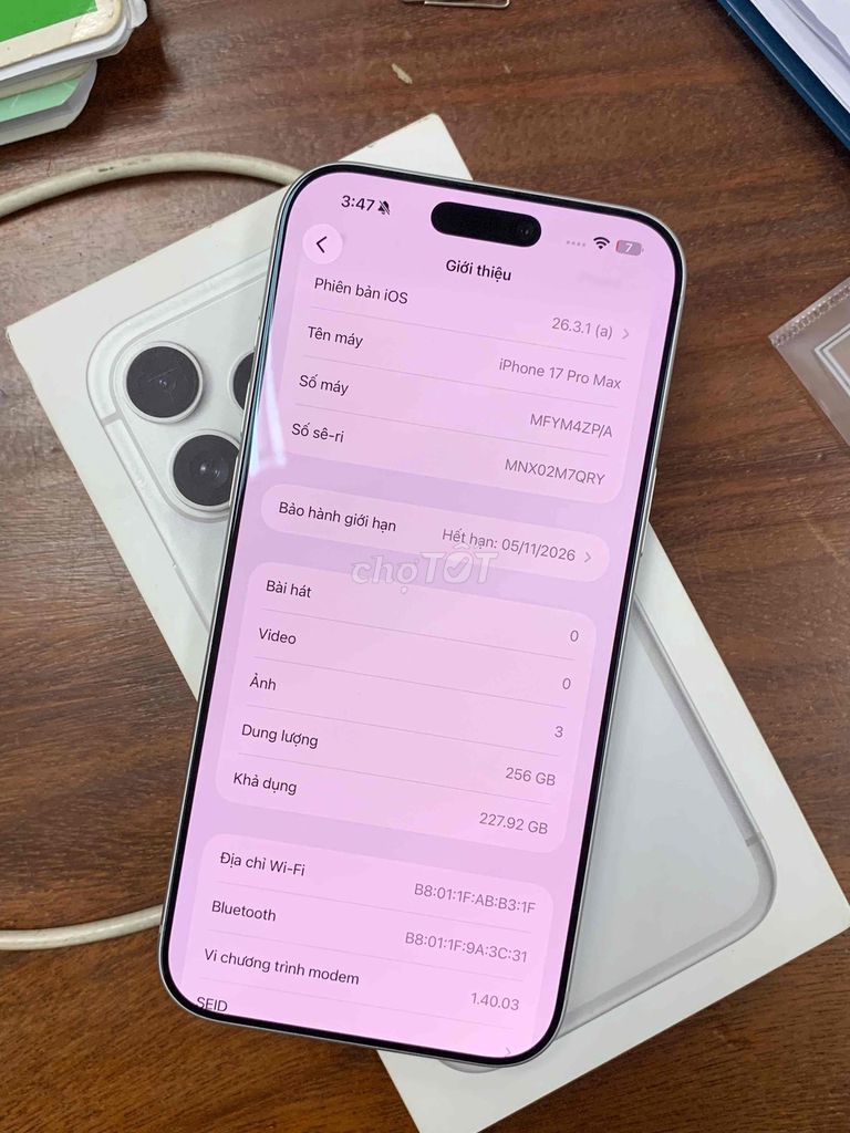 17 Pro Max 256GB Bạc FPT fullbox. Mua bán Điện thoại tại Quận Ba Đình Hà Nội được đăng bởi Huy hình 1