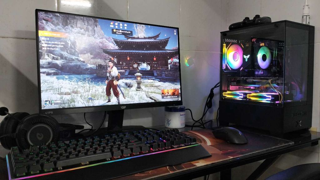 Full Bộ Pc i3 10105f gtx1050ti màn75hz ips