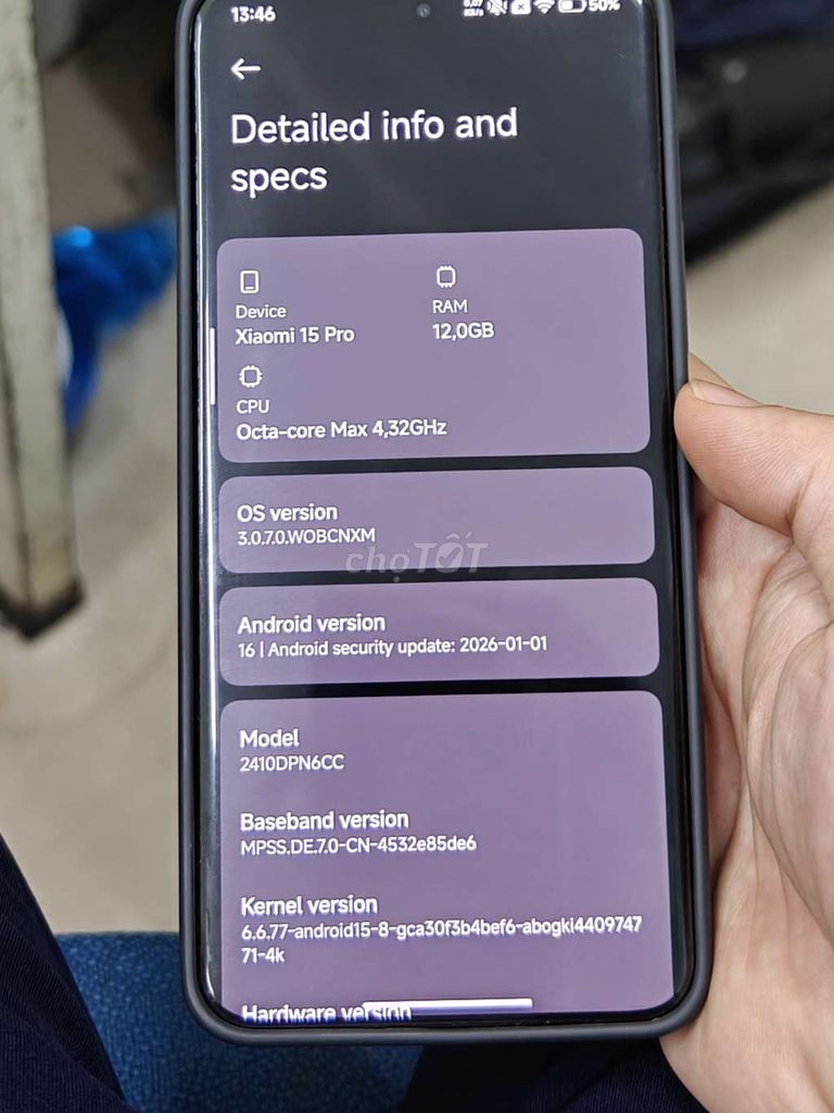 Xiaomi 15 Pro 256GB Xám. Mua bán Điện thoại tại Thành phố Bắc Giang Bắc Giang được đăng bởi Thân Ngọc Minh hình 1