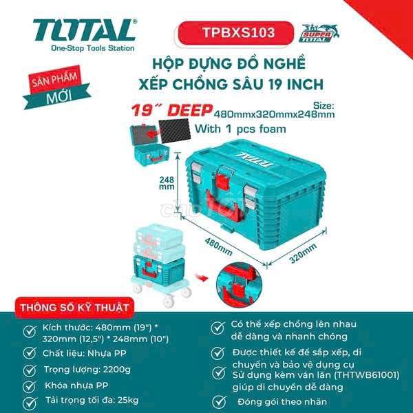 Hộp đựng đồ nghề Total TPBXS103. Mua bán Nội thất, đồ gia dụng khác tại Huyện Châu Thành Hậu Giang được đăng bởi DUY BEL TRẦN hình 1