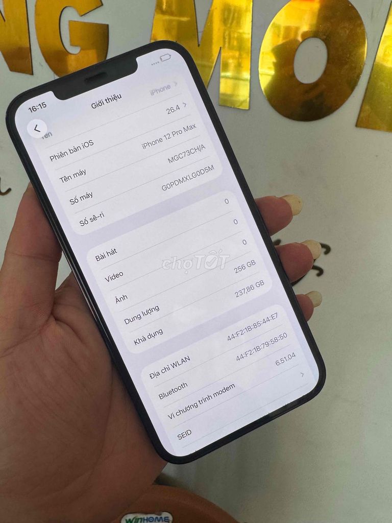 Iphone 12 Promax 256GB Xanh. Mua bán Điện thoại tại Thành phố Dĩ An Bình Dương được đăng bởi Đức Trung Mobile  hình 1