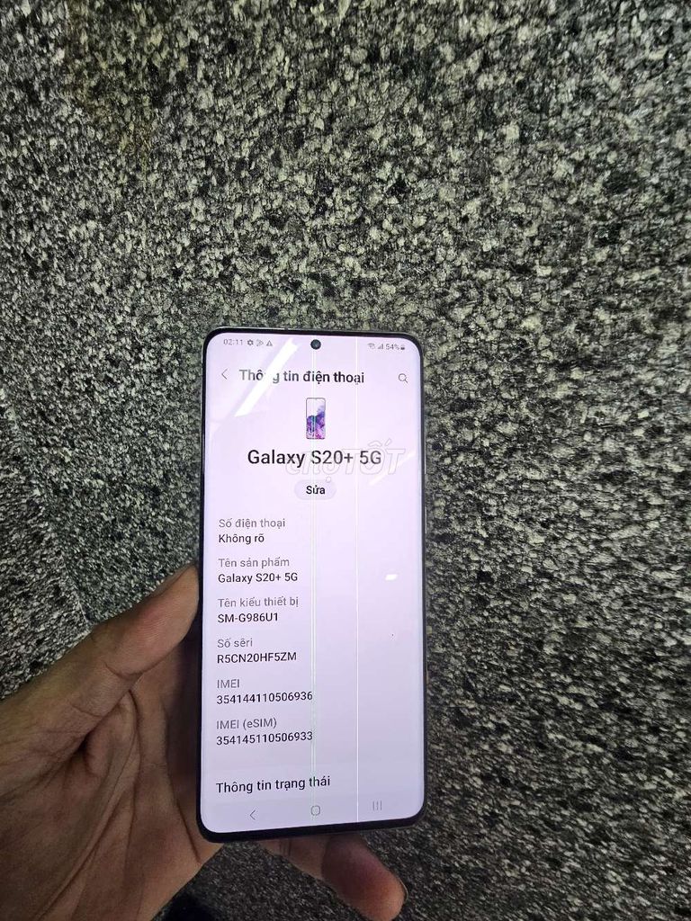 Samsung Galaxy S20+ 5G 128GB. Mua bán Điện thoại tại Quận 12 Tp Hồ Chí Minh được đăng bởi TMT Dr  hình 1