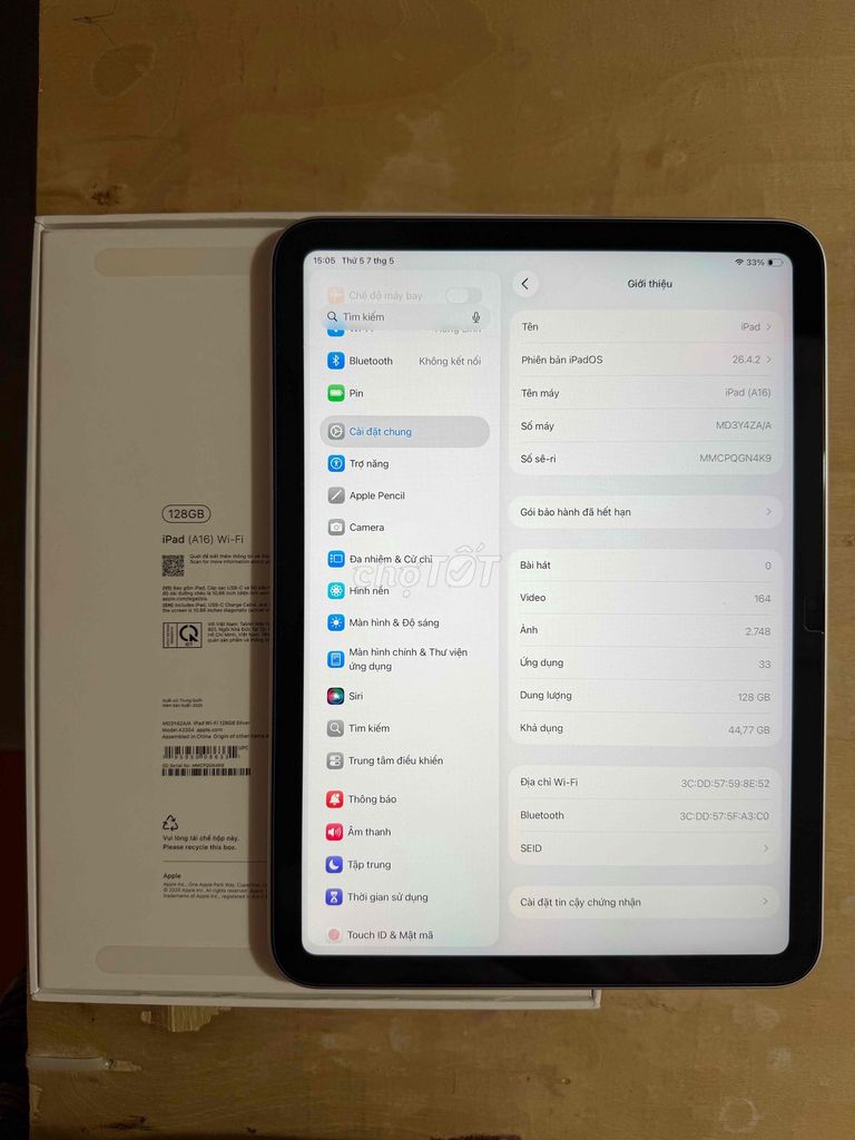 Apple iPad (A16) Wi-Fi 128GB Bạc. Mua bán Máy tính bảng tại Quận Phú Nhuận Tp Hồ Chí Minh được đăng bởi ks hình 1