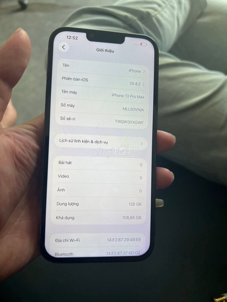 Apple iPhone 13 Pro Max 128GB Xám đã thay màn. Mua bán Điện thoại tại Quận 1 Tp Hồ Chí Minh được đăng bởi Hội Đồ Điện Tử hình 1
