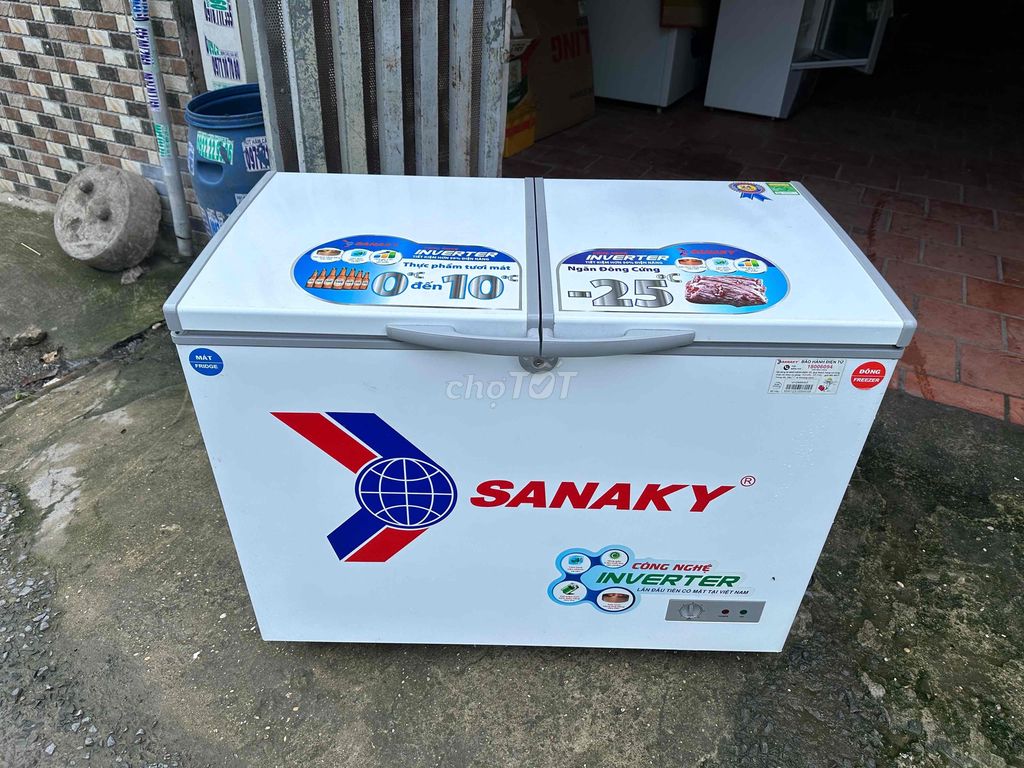 Tủ Đông Mát Sanaky Inverter 220 lít 98% BH 4/2026