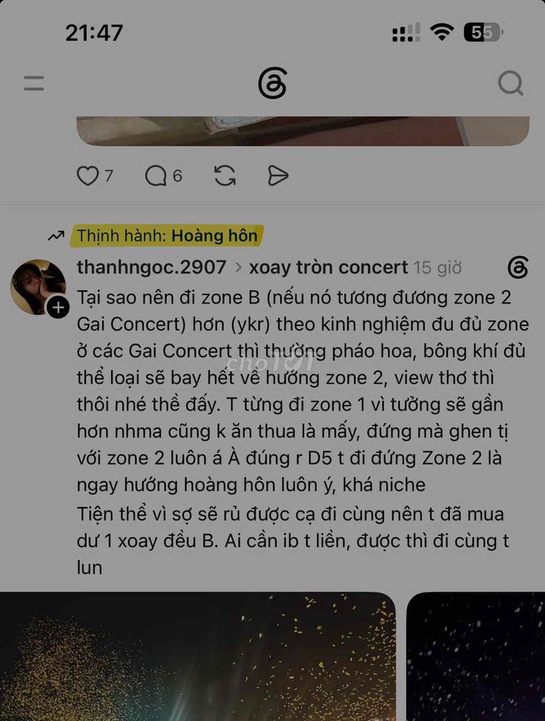 Vé concert Hoàng Dũng Xoay Tròn Hà Nội. Mua bán Sở thích khác tại Quận Nam Từ Liêm Hà Nội được đăng bởi Trần Thị Thanh Huyền hình 1