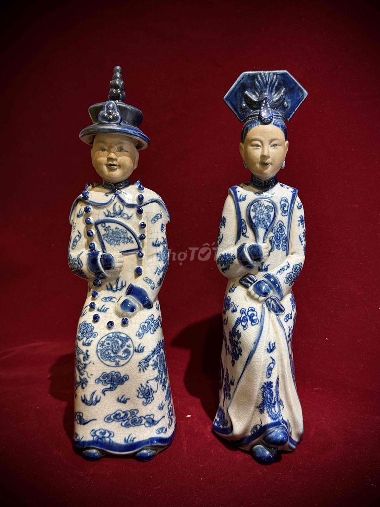 Tượng Sứ Men Lam Trung Hoa Xưa Vẽ Tay 33cm. Mua bán Đồ sưu tầm, đồ cổ tại Quận 4 Tp Hồ Chí Minh được đăng bởi RODI hình 1