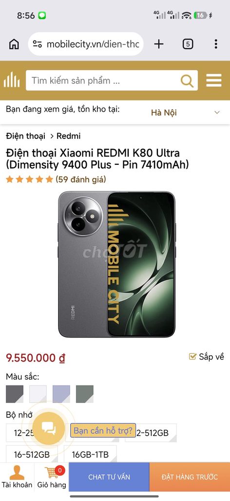 Xiaomi Redmi K80 Ultra Dimensity 9400 Plus Xám. Mua bán Điện thoại tại Huyện Việt Yên Bắc Giang được đăng bởi Toanifn hình 1