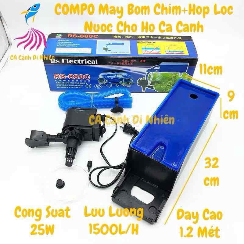 Combo máy bơm chìm + hộp lọc