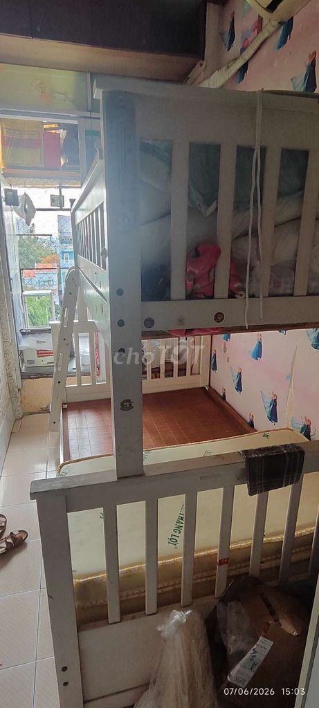 Giường tầng gỗ trắng hiện đại. Mua bán Giường, chăn ga gối nệm tại Thành phố Thủ Đức Tp Hồ Chí Minh được đăng bởi Gia Viên hình 1