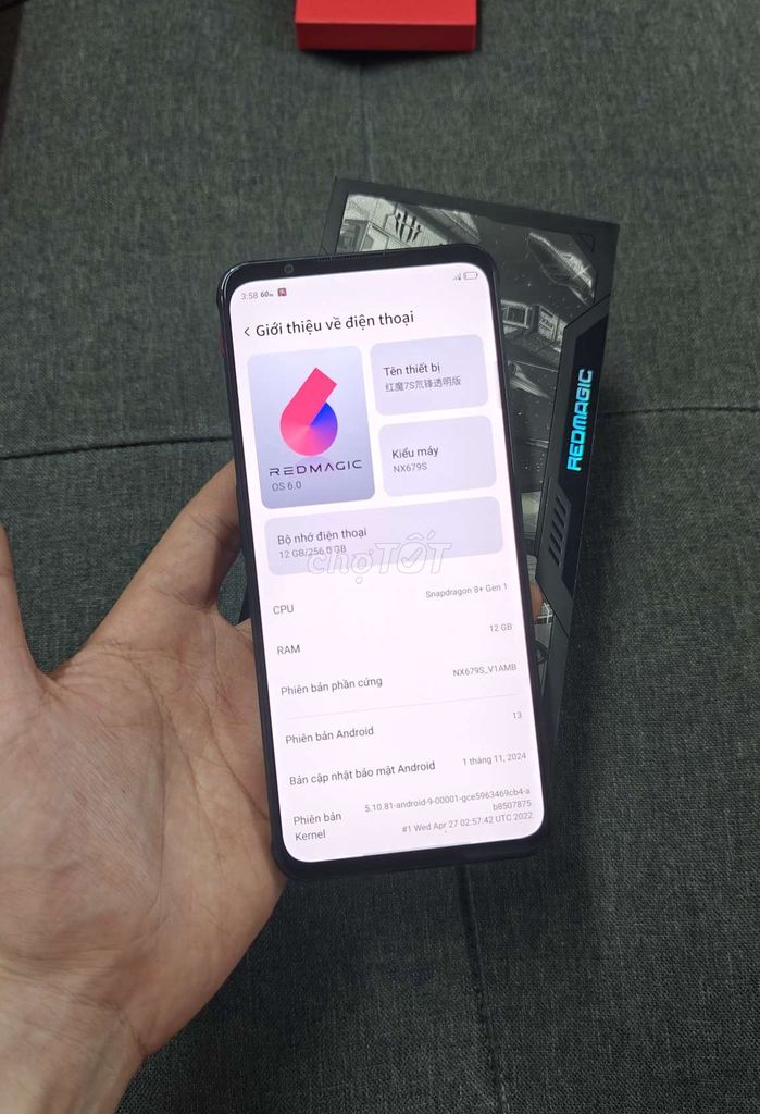 Redmagic 7S 12/256Gb Fullbox, Cân Game Ngon, Mạnh. Mua bán Điện thoại tại Quận Tân Phú Tp Hồ Chí Minh được đăng bởi Kiên Android Shop hình 6