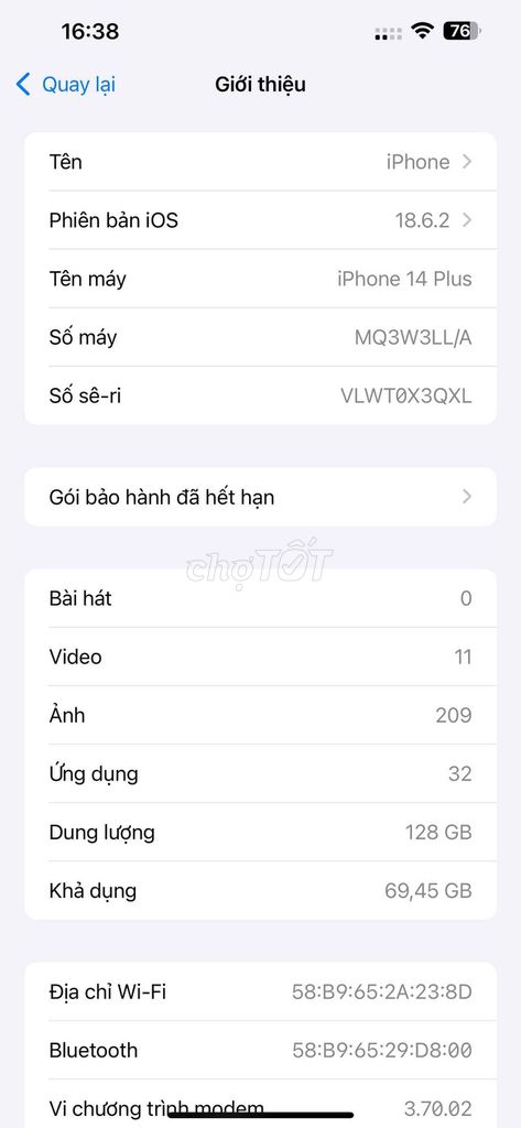 iPhone 14 Plus 128GB. Mua bán Điện thoại tại Quận Hà Đông Hà Nội được đăng bởi Văn Duy hình 1