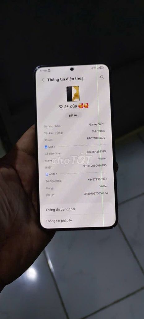 Samsung Galaxy S22+ 8GB/128GB 2 sim. Mua bán Điện thoại tại Thành phố Dĩ An Bình Dương được đăng bởi Hội Đồ Điện Tử hình 1