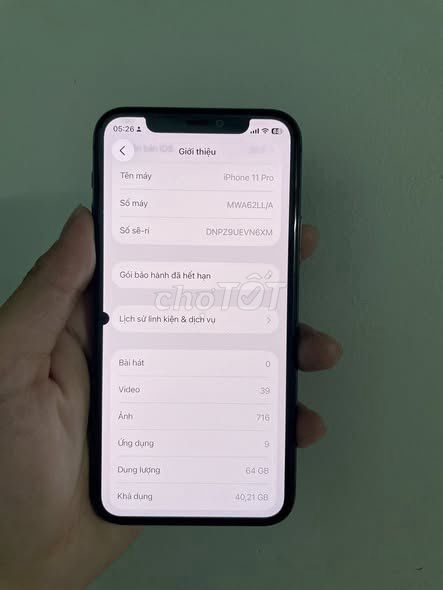 iPhone 11 Pro 64GB Xám Đã sử dụng. Mua bán Điện thoại tại Quận 12 Tp Hồ Chí Minh được đăng bởi Hội Đồ Điện Tử hình 1