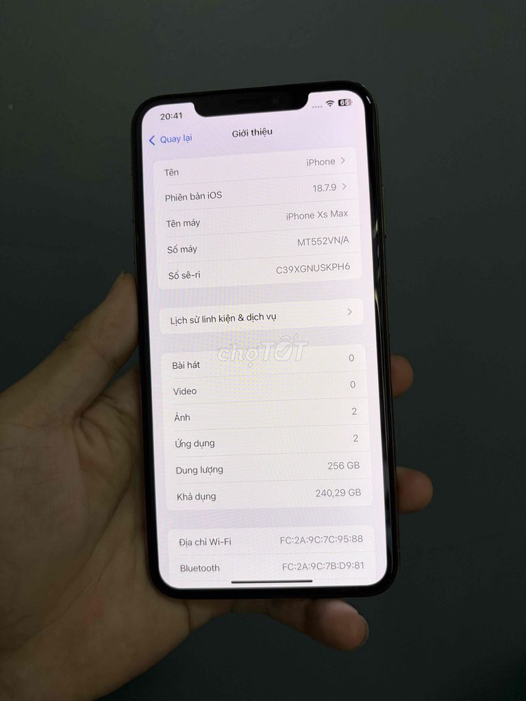 Apple iPhone Xs Max 256GB Vàng Đồng Đã thay pin. Mua bán Điện thoại tại Quận Thanh Xuân Hà Nội được đăng bởi Nguyễn Đình Nam hình 1