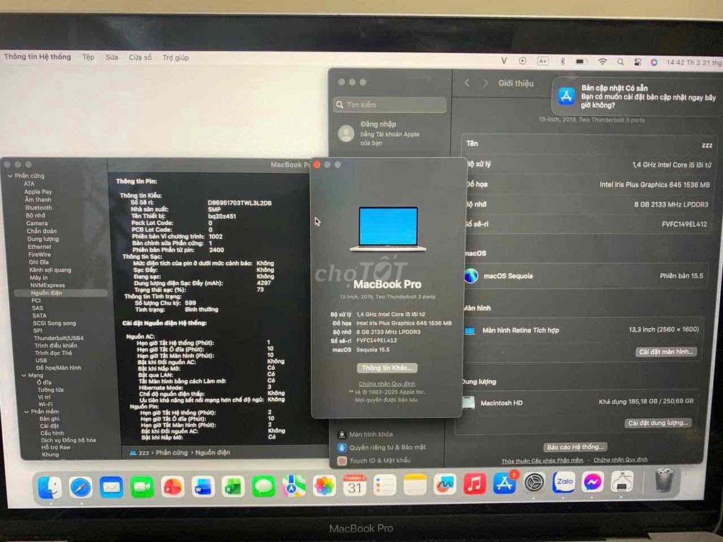 HN cần bán MacBook Pro i5 13.3 inch 8GB/250GB Bạc. Mua bán Laptop tại Quận Hai Bà Trưng Hà Nội được đăng bởi vo thuy hình 1