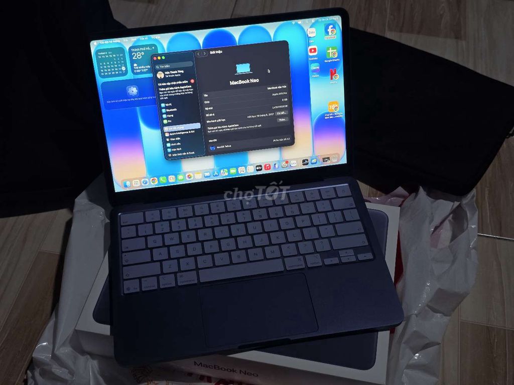 Apple Macbook Neo 8GB/256GB Đã sử dụng. Mua bán Laptop tại Quận 8 Tp Hồ Chí Minh được đăng bởi Thanh Tùng hình 1