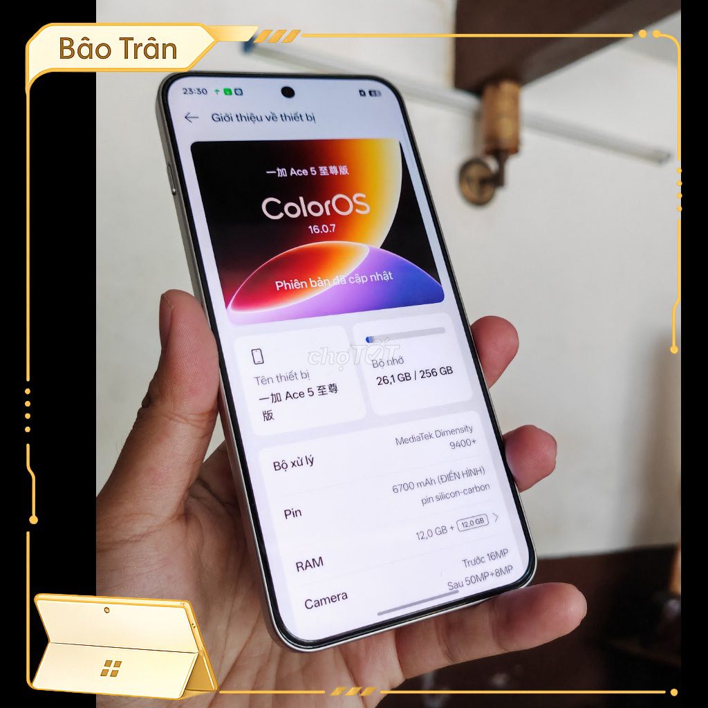 Oneplus Ace 5 Ultra 12GB/256GB Bạc. Mua bán Điện thoại tại Quận 8 Tp Hồ Chí Minh được đăng bởi Bảo Trân hình 1