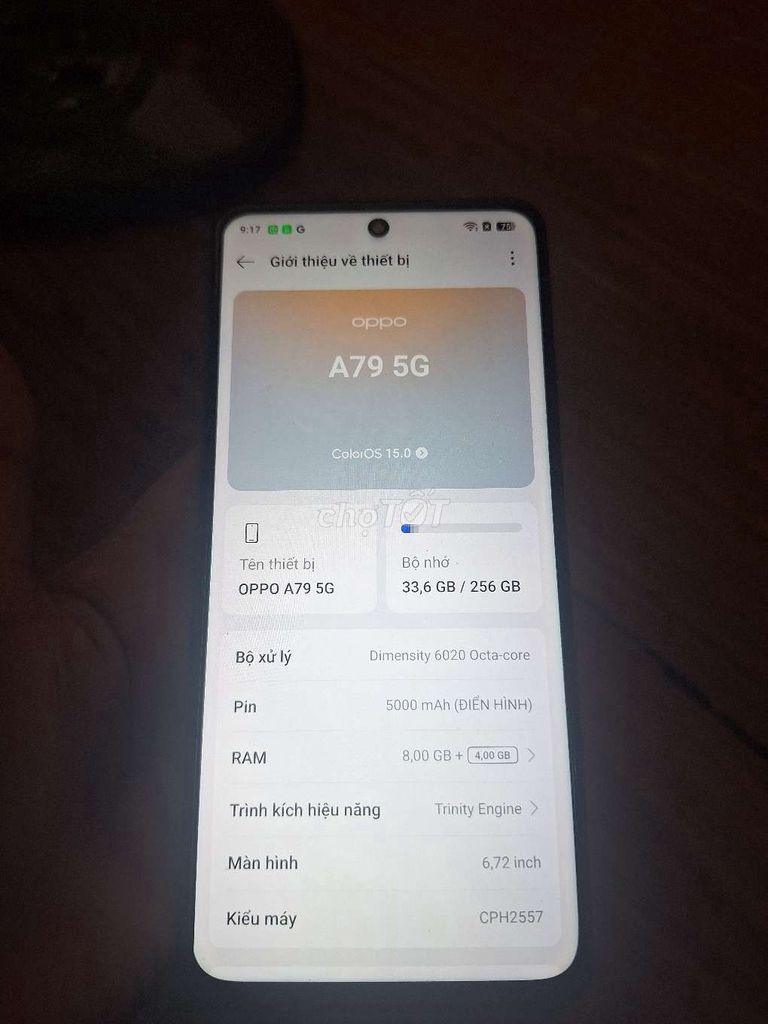 OPPO A79 5G 256GB Đen. Mua bán Điện thoại tại Thành phố Thủ Đức Tp Hồ Chí Minh được đăng bởi NGA TRẦN hình 1