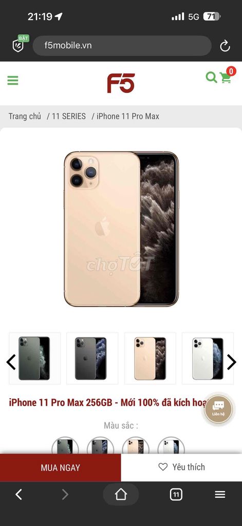 Apple iPhone 11 Pro Max 256GB Vàng. Mua bán Điện thoại tại Quận Lê Chân Hải Phòng được đăng bởi Trung Le hình 1