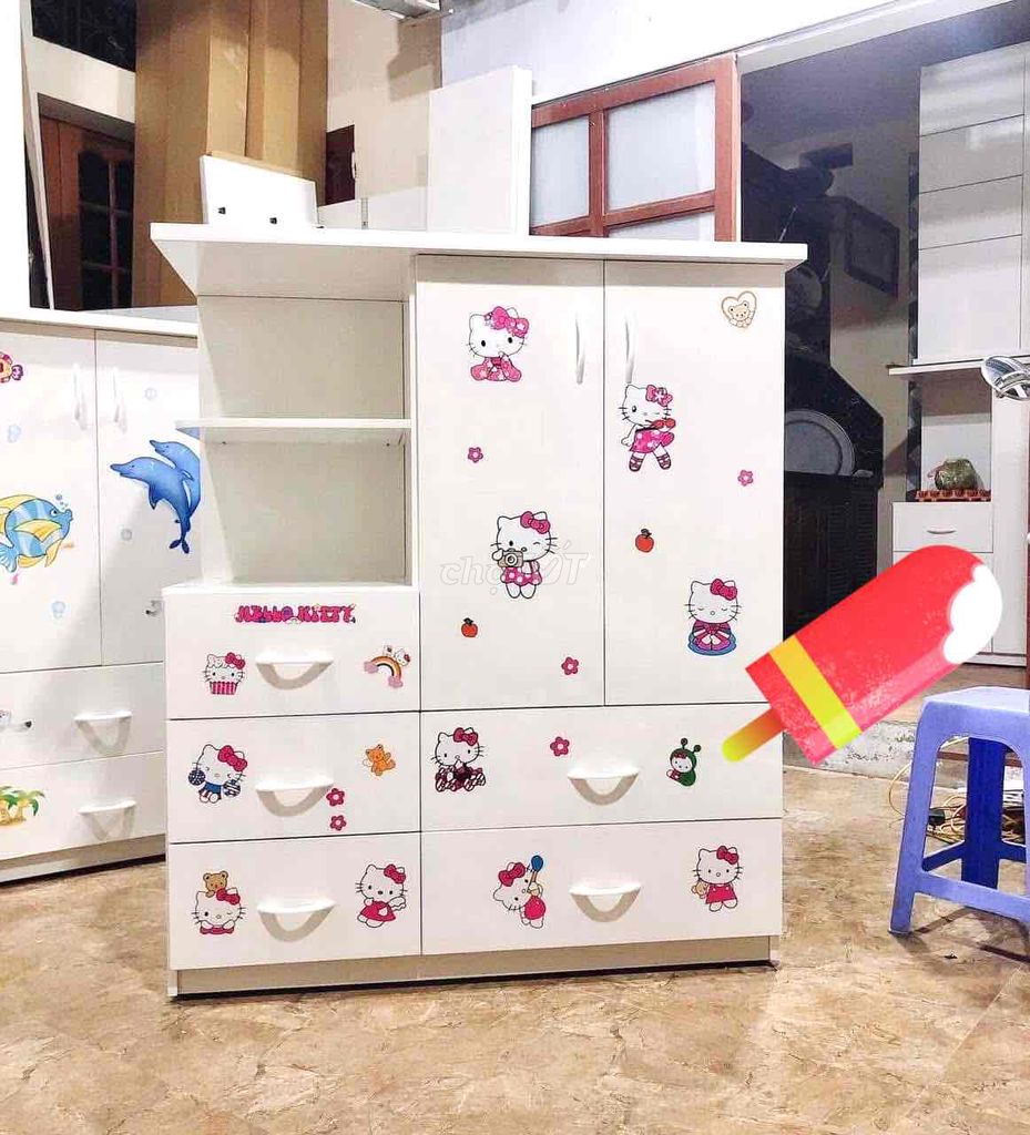 Tủ Áo Nhựa_#tủ áo dành cho bé yêu tặng sticker dán