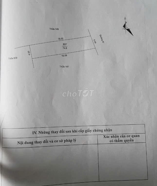 Cần bán gấp 74,8m2 đất đường thông ngõ ô tô phố Bình Lộc