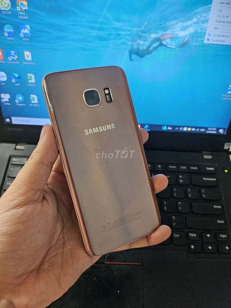 Samsung Galaxy S7 Edge Vàng hồng. Mua bán Điện thoại tại Quận Ninh Kiều Cần Thơ được đăng bởi Henry Nguyễn hình 1